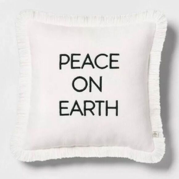 Hearth & Hand Peace on Earth 14x14 pillow - Picture 1 of 1